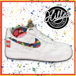 Custom Nike Air Force 1 - LV wrap around swoosh drip - Killer Crep Customz