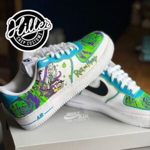 Custom Nike Air Force 1 - LV wrap around swoosh drip - Killer Crep